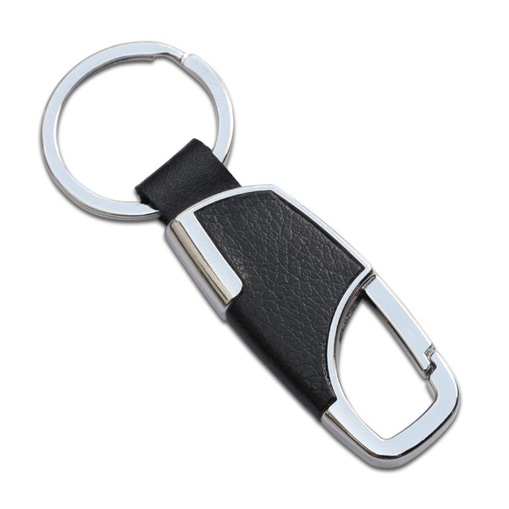 Men's Car Key chain with 2 Key Rings Heavy Duty Leather Keychain ...