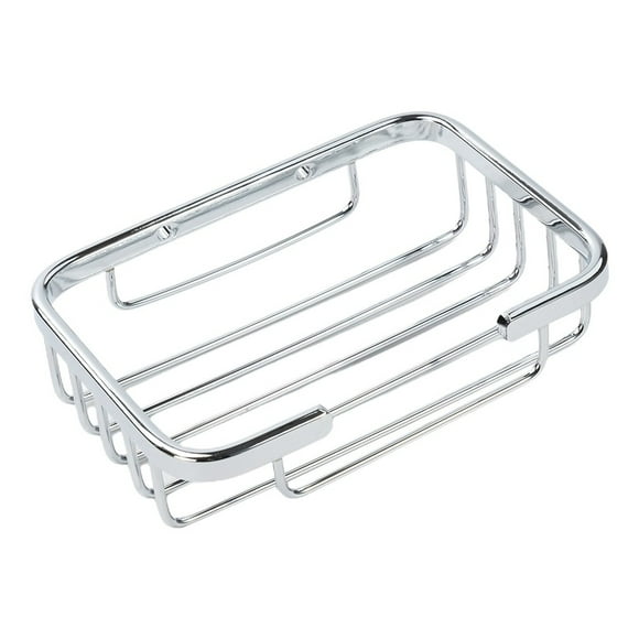 Silver Stainless Steel Soap Holder Dish Bathroom Wall Mounted Storage Rack Home