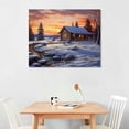 thumbnail image 2 of JRXY  Blue Winter Rustic Wall Art Home Decor Canvas Printed Cabin Picture Living Dining Room Decorations Fashion Framed 20x16in, 2 of 4