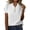 White, variant on UAMVSH Plus Size Tops for Women Short Sleeve Tunic Shirts Textured Casual Button V Neck Oversized T-Shirt Summer Clothes