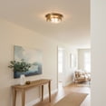 thumbnail image 3 of 3302BR-CL-Hinkley Lighting-Hadley - 2 Light Medium Flush Mount in Traditional-Transitional-Coastal Style - 12 Inches Wide by 4.75 Inches High-Brushed, 3 of 5