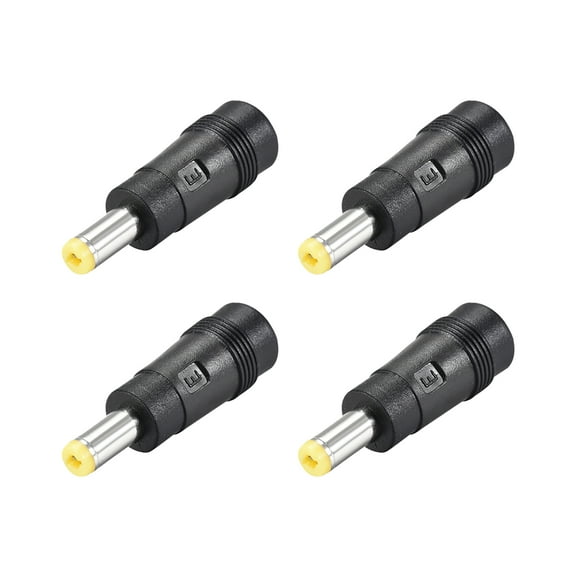 4pcs DC Power Converter,5.5mm x 2.1mm Male to 5.5mm X1.7mm Female Adapter Connector