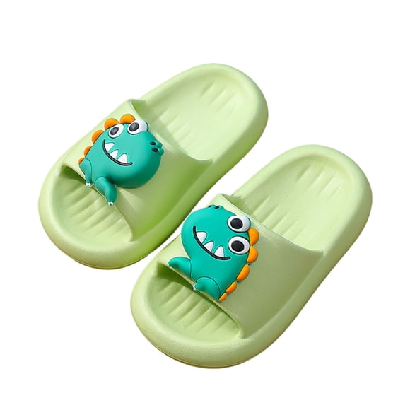 Toddler Boys Slippers Soft Eva Indoor Outdoor Dinosaur Print Slip On Lightweight Summer Shoes Children for Kids Size 2.5-3T