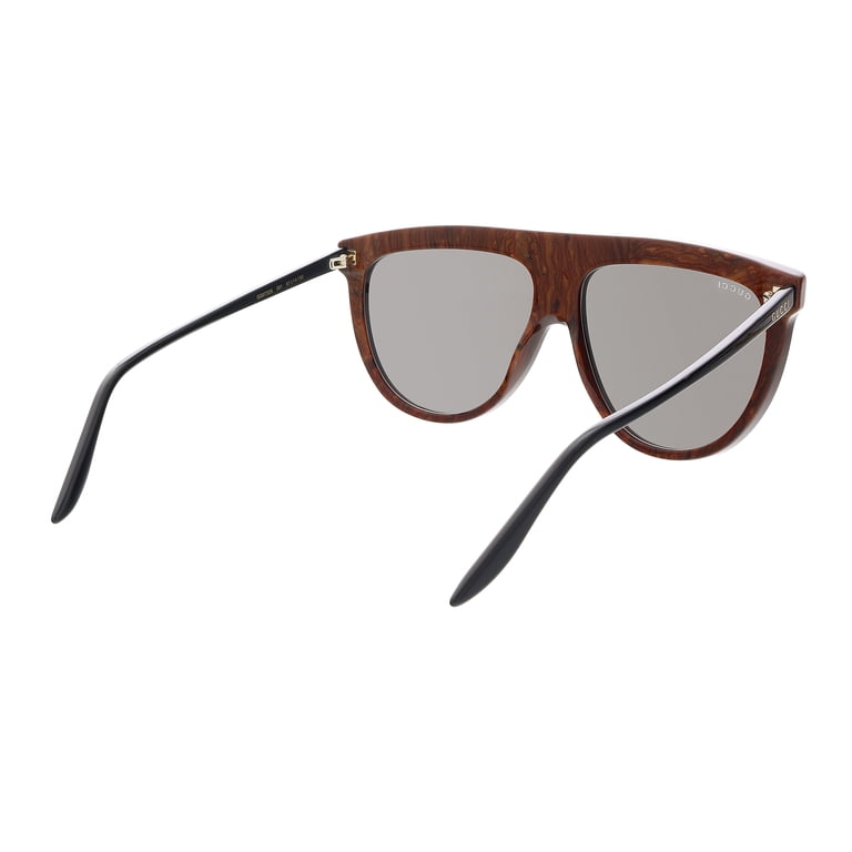 GUCCI GG0732S 001 Aviator Acetate Black Shiny Black Grey  display picture 2