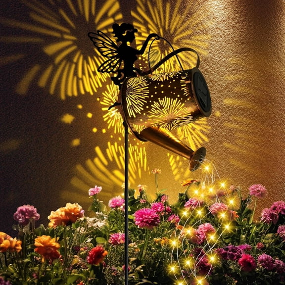 Ninonly Solar Garden Lights, Solar Watering Can Lights, Retro Metal Hanging Solar Lanterns Outdoor Waterproof LED