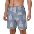 thumbnail image 2 of Uemuo Cute Fat Cat Pattern Mens Swim Trunks Quick Dry Board Shorts with Mesh Lining, Stretch Beach Shorts Quick Dry No-Chafing Board Shorts-X-Large, 2 of 9