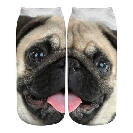 

wozhidaoke casual work business socks 3d animal print medium sports socks