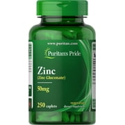Zinc 50 mg-250 Caplets by Puritan's Pride