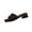 Black, variant on White Ladies Mid Heel Square Toe Slippers Thick Heel Lace Design Slip On Summer Comfy Walk