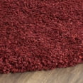 thumbnail image 4 of SAFAVIEH California Plush Solid Shag Area Rug, Maroon, 4' x 4' Round, 4 of 11