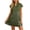 Army Green, variant on Cute Dress V Neck Solid Color Summer Dress Short Sleeve Regular Fit Dressy Beach Stuff Boho Dresses for Women 2026 for Travel and Vacation Brown S