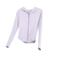thumbnail image 5 of Girls UPF 50+ Sun Protection Jacket Purple Hooded Zip Up Lightweight Breathable for Outdoor Sports & Travel Kids 4-14,Size 13-14 T, 5 of 7