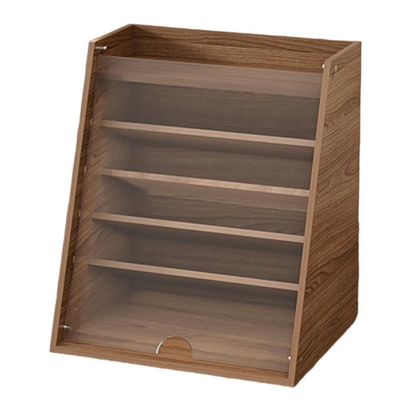 Organizador de Lápiz Labial de Madera Gabinete de Almacenamiento de Escritorio de 6 Niveles para Oficina de Cocina