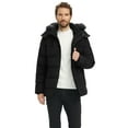thumbnail image 3 of Wantdo Men's Recycled Winter Hooded Jacket Insulated Winter Coat with Removable Faux Fur Hood Black XL, 3 of 10