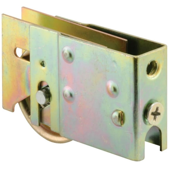 Prime-Line Steel Sliding Door Roller Assembly with 1-1/2 Inch Steel Ball Bearing, Yellow, Set of 1