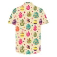 thumbnail image 4 of JURANMO Happy Easter Shirts for Men Funny Bunny Eggs Graphic Hawaiian Shirt Summer Short Sleeve Button Down Lapel Beach Tops White S Sales of The Week, 4 of 6