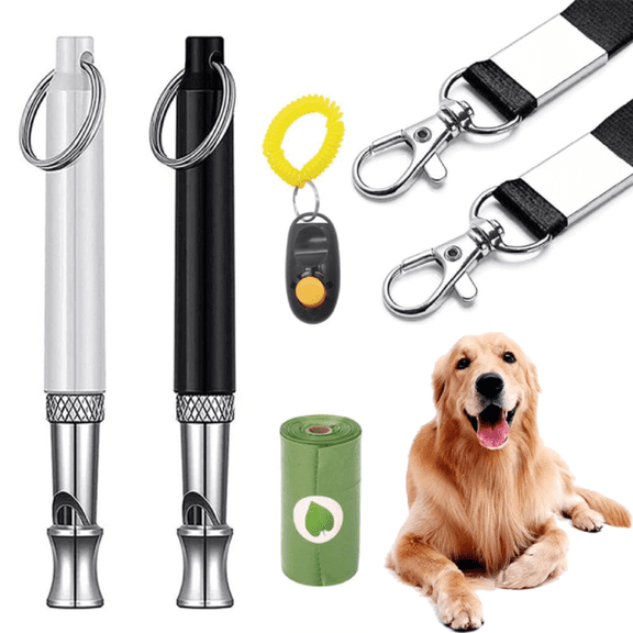 6 Pack Dog Whistle to Stop Barking Professional Adjustable Ultrasonic Dog Training Whistle