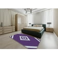 thumbnail image 5 of Ahgly Company Machine Washable Indoor Square Transitional Indigo Purple Area Rugs, 3' Square, 5 of 7
