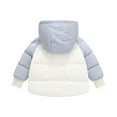 thumbnail image 4 of Lindreshi Winter Coats for Toddler Girls and Boys Winter Baby Boys Girls Contrast Color Hooded Cotton Jacket, 4 of 4