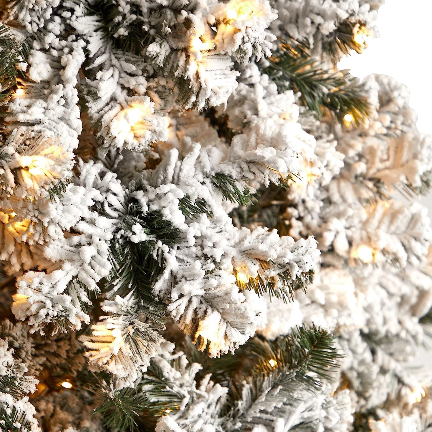 7.5FT Prelit Blue Christmas Tree, Full Xmas Pine Tree with 1300 Branch Tips 400 Cold Warm Light for Holiday Indoor Outdoor Decoration