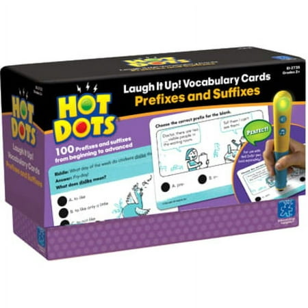 Hot Dots Laugh it Up! Vocabulary Development Cards, Prefixes and Suffixes