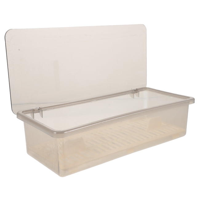 EeaseMX Caja de almacenamiento para palillos de cocina, transparente, a prueba de polvo, organizador de vajilla, bandeja para cubiertos y recipiente para utensilios (negro)