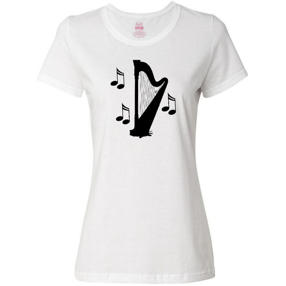 Inktastic Harp Silhouette Music Gift Women's T-Shirt