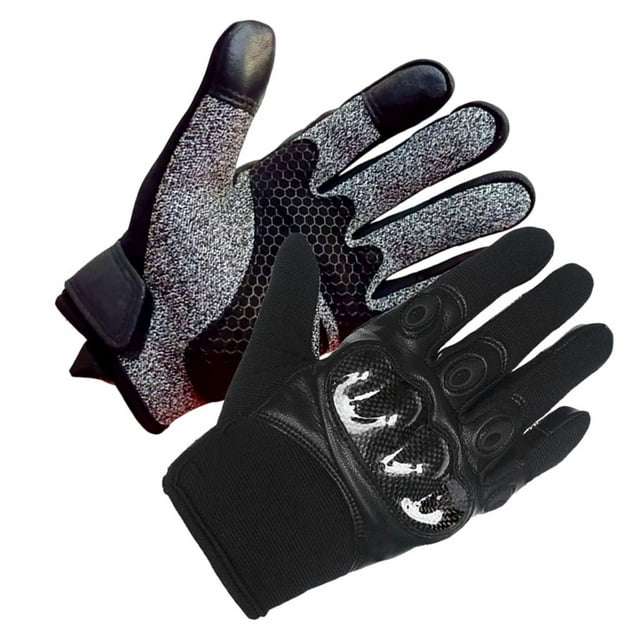 Guantes de moto de dedo completo, ajustables, antideslizantes y térmicos para motocross. XL 175 cm