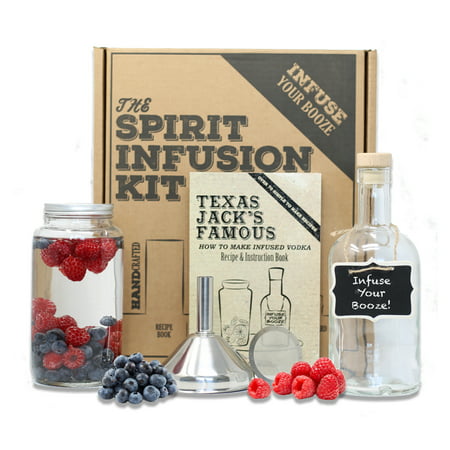 The SPIRIT INFUSION KIT - Infuse Your Booze! 70+ Homemade Flavored Vodka Recipes. Become an Infused Alcohol Cocktail Mixologist using the 110pg Recipe and Instruction Book. Great Gift & Party (Best Infused Vodka Recipes)
