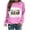 Pink, variant on IROINNID Christmas Sweatshirts for Women Long Sleeve Crewneck Loose Shirts Blouse Christmas Print Sweatshirt,Pink