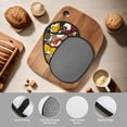 thumbnail image 4 of Pofeuu Retro Floral Butterfly Print Silicone Pot Mat Mitten With Hanging Loop Heat Resistant Oven Mitts Non-Slip Bbq Baking Smoking Potholders, 4 of 7