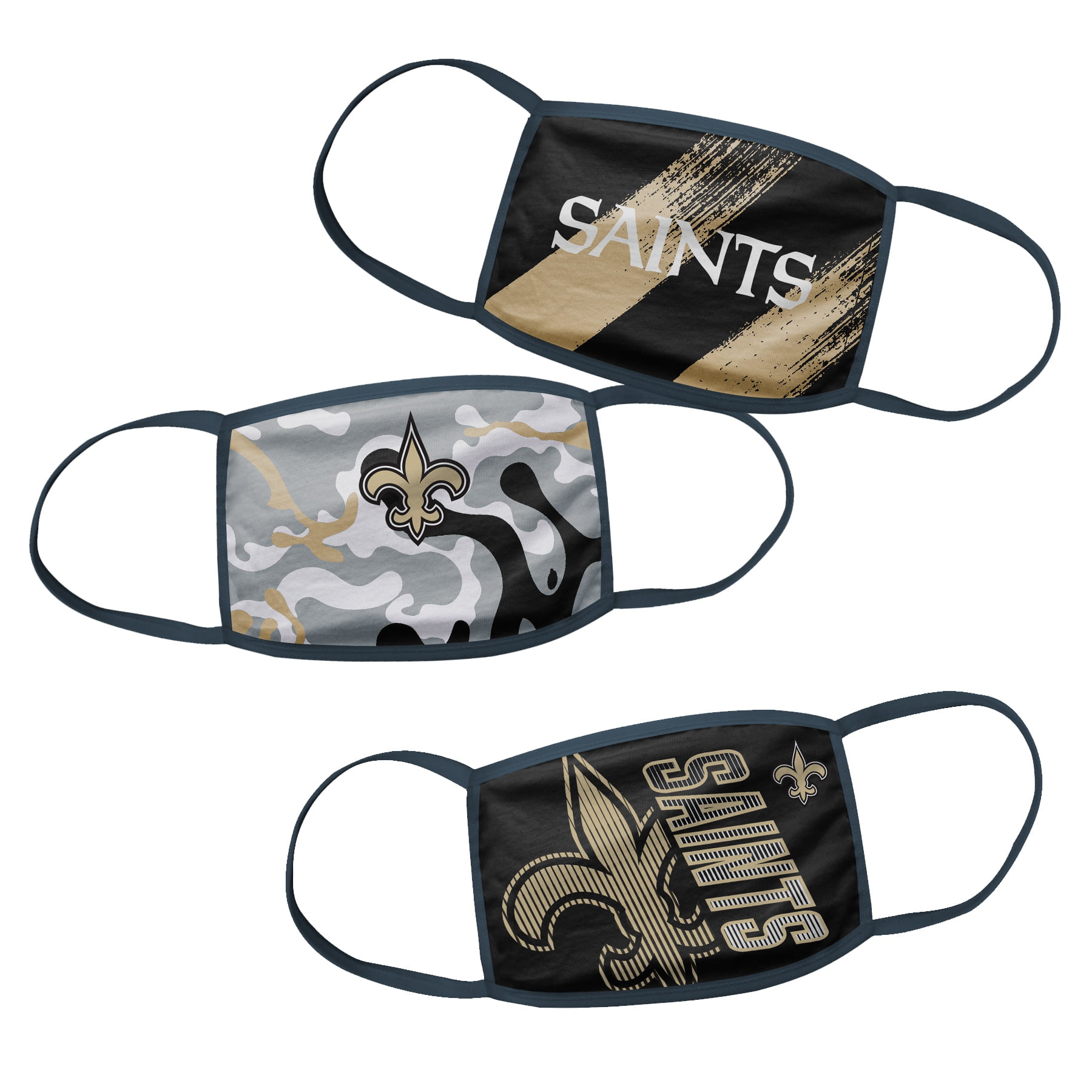 New Orleans Saints Cloth Face Maks 3D One Size