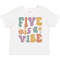 thumbnail image 3 of Inktastic Five is a Vibe 5th Birthday Retro Colors Boys or Girls Toddler T-Shirt, 3 of 5
