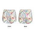 thumbnail image 5 of Xecao's Abstract Marble Texture for a double-layer running short for women, perfect for gym, tennis, and more, featuring a convenient pocket., 5 of 9