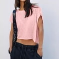 thumbnail image 3 of AherBiu Workout Tops for Women Hollow Back Cap Sleeve Lightweight Activewear Athletic Shirts Cropped Yoga Tees, 3 of 6