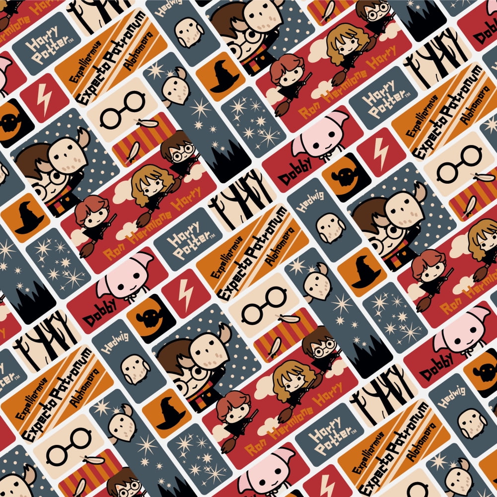 Harry Potter Cute Chibi Pattern Premium Roll Gift Wrap Wrapping Paper