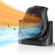 LifePlus Space Heater and Fan Combo 2 in 1 Energy Efficient for Indoor Home Use Overheating Protection, Black