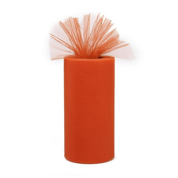 Tela decorativa de tul para coser, drapear y naranja