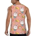 thumbnail image 3 of Easygdp Rabbit So Cute Men's Tank Top, Sleeveless Muscle T Shirts, Breathable, Quick-Dry, Loose for Gym, Running, Fitness - XX-Large, 3 of 9