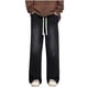 thumbnail image 2 of Pantalones largos de moda para hombre, casuales, de color sólido, con bolsillos y cremallera, cintura elástica, de poliéster., 2 of 9