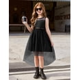 thumbnail image 2 of Vestido Arshiner negro para niñas, formal, para ocasiones especiales, 2 of 7