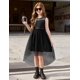 thumbnail image 2 of Vestido de iglesia Arshiner para niñas formal de verano negro, 2 of 7
