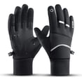 thumbnail image 1 of Guantes térmicos para exteriores de otoño e invierno para hombre, deportivos, con pantalla táctil, para ciclismo, para mujer, impermeables, a prueba de frío, antideslizantes, con forro polar, 1 of 5
