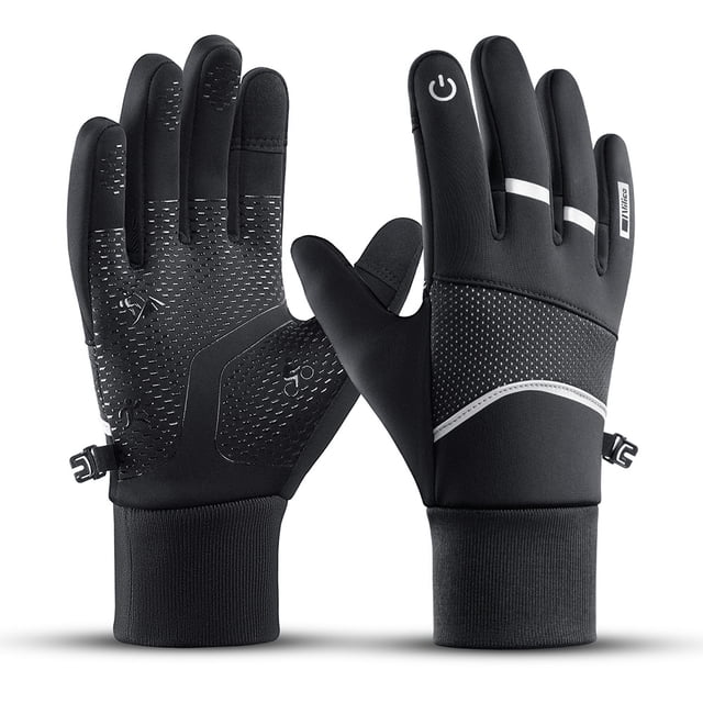 Guantes térmicos para exteriores de otoño e invierno para hombre, deportivos, con pantalla táctil, para ciclismo, para mujer, impermeables, a prueba de frío, antideslizantes, con forro polar