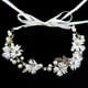 thumbnail image 5 of Diadema de flores, corona de flores nupciales con hojas artificiales, flores y perlas, accesorios para el cabello de boda para mujeres y niñas, 5 of 5