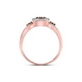 thumbnail image 4 of 10kt Rose Gold Womens Round Brown Diamond Square Cluster Ring 1/8 Cttw, 4 of 4