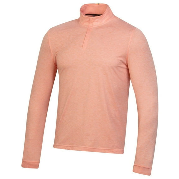NEW Men's Under Armour Golf Playoff 3.0 Heather 1/4 Zip Pullover Heather Orange Blast Medium