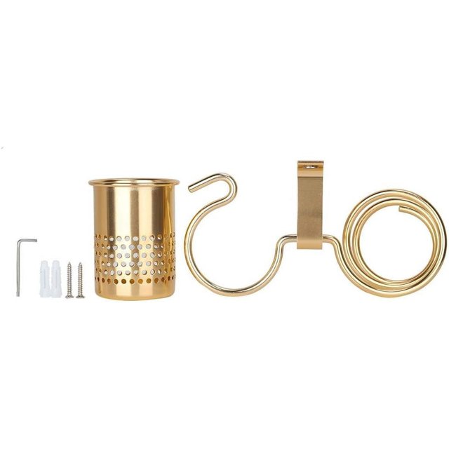 Elegante soporte para cortadora de cabello, organizador de herramientas de salón de acero inoxidable con diseño ventilado para montaje en pared que ahorra espacio, adecuado para uso profesional