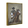 thumbnail image 3 of Stupell Ranch Cowboy Western Horse Animals & Insects Painting Gold Floater Framed Art Print Wall Art, 3 of 6