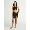 thumbnail image 2 of Time and Tru Women's and Women's Plus Twist Front Swim Skirt with Slit, Sizes XS-2X, 2 of 5